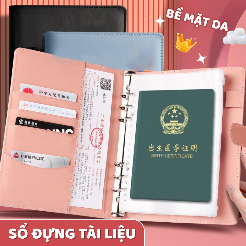 Sổ Tay Da Đựng Thẻ ATM Giấy Tờ Chống Nước - Sổ Quản Lý Chi Tiêu, Hộ Chiếu Bền Đẹp, Dễ Tìm Kiếm
