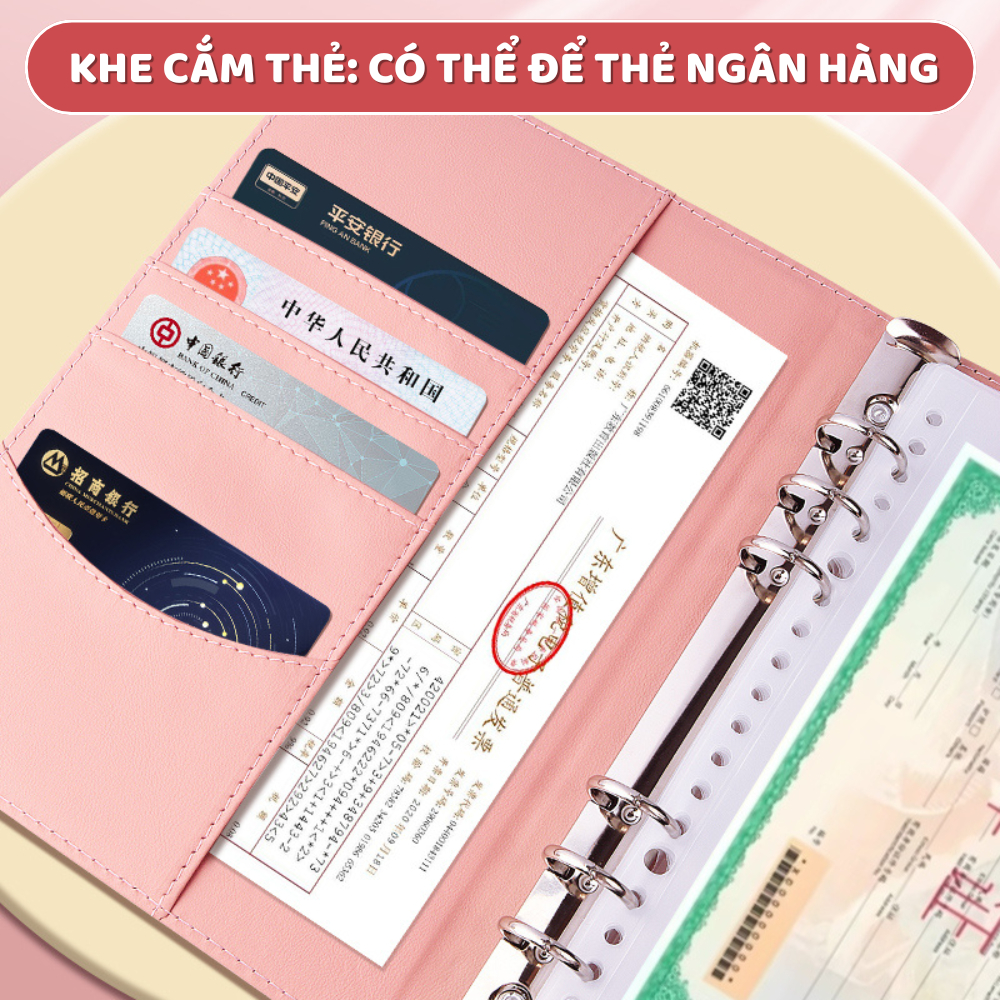 Sổ Tay Da Đựng Thẻ ATM Giấy Tờ Chống Nước - Sổ Quản Lý Chi Tiêu, Hộ Chiếu Bền Đẹp, Dễ Tìm Kiếm