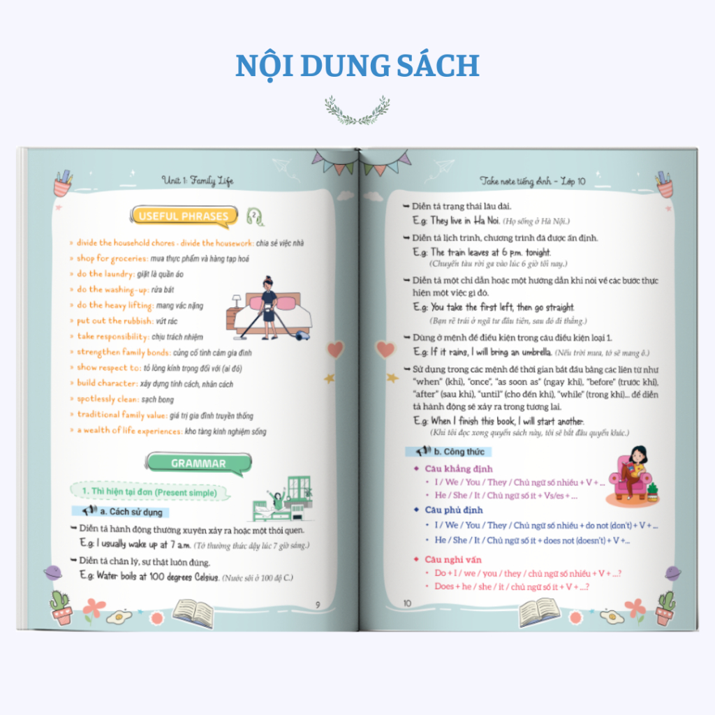 Sách - Tham khảo lớp 10 - Combo Takenote Toán, Văn, Anh