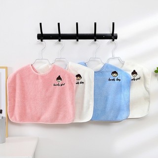 Khăn Choàng Đánh Răng Trẻ Em Lovely  – Vải Lông Siêu Mềm, Nút Bấm Chống Trượt, Giữ Áo Khô Sạch