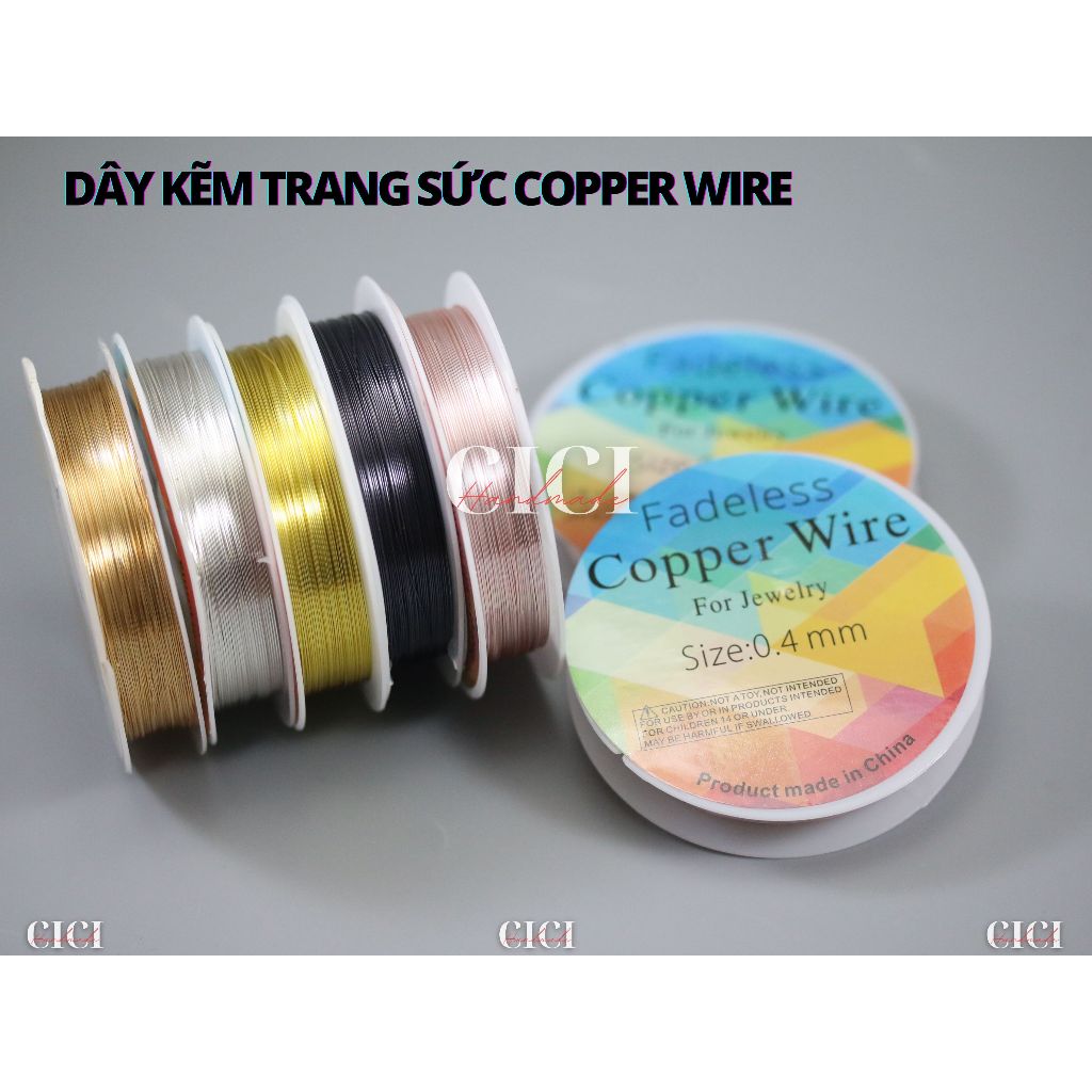 Dây kẽm uốn trang sức handmade (cam kết không gỉ) dây đồng coper wire ...