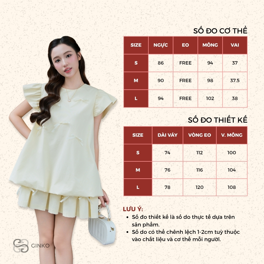 Set jump bí cánh tiên đính nơ, thiết kế công chúa mềm mại tôn dáng, dễ thương GINKO CLOTHING