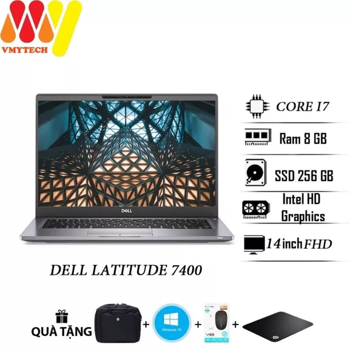 Dell Latitude 7400, Laptop Dell E7400 Core i7-8565U/8GB/SSD 256GB M2/14inch Full HD, laptop giá rẻ