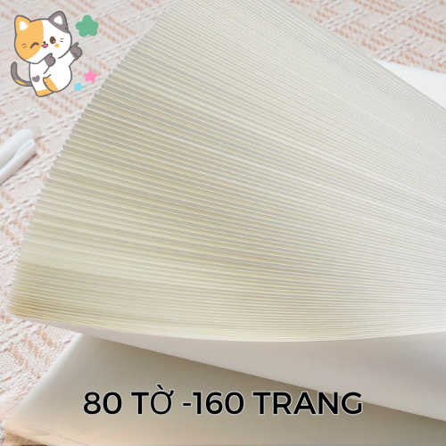 Quyển Sổ Tay Bìa Cứng, Sổ Bìa Cứng A5 MESO 160 Trang Kẻ Ngang Dùng Làm Sổ Nhật Ký Cute, Bìa Dày Dặn Cứng Cáp
