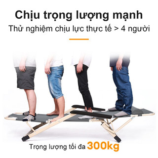 Ghế Nằm Vải Cotton Thoáng Khí, Ghế Xếp Cắm Trại Chịu Lực Tốt, Siêu Êm, Gấp Gọn Di Động