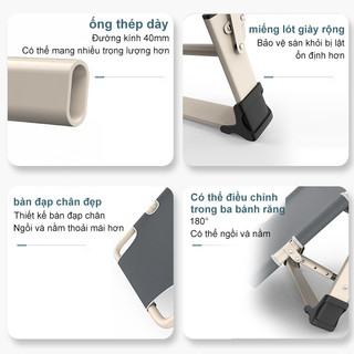 Ghế Nằm Vải Cotton Thoáng Khí, Ghế Xếp Cắm Trại Chịu Lực Tốt, Siêu Êm, Gấp Gọn Di Động