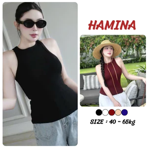 Áo 3 Lỗ Thun Cotton Nữ Hamina Basic Ôm Sát BigSize, Áo TankTop Trơn Cotton Co Giãn 446