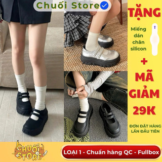 Giày lolita nữ da PU tổng hợp dệt vải đế cao su cá tính sang chảnh quý phái đáng yêu