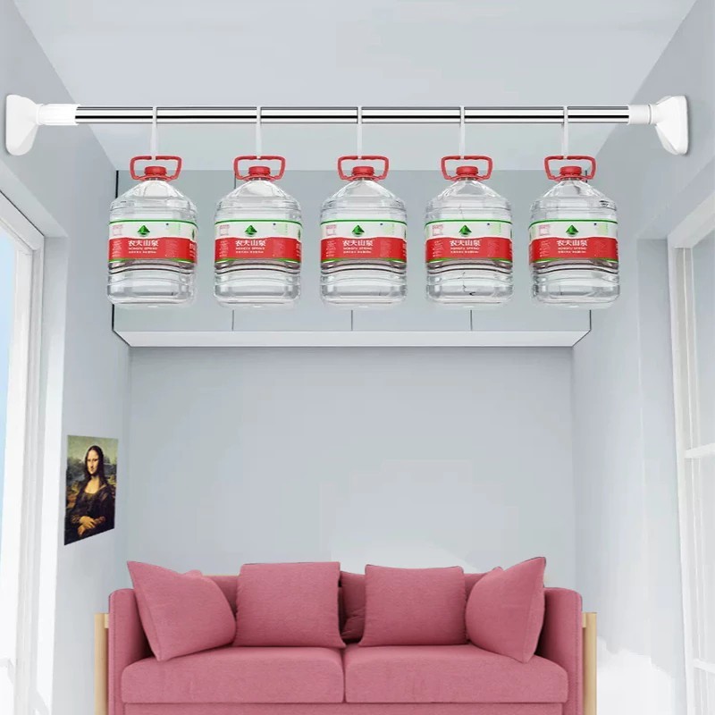 Thanh Treo Rèm Cửa / Tắm INOX đa năng cao cấp đầu vuông - Không Cần Khoan Tường ( Nhiều Kích Thước )