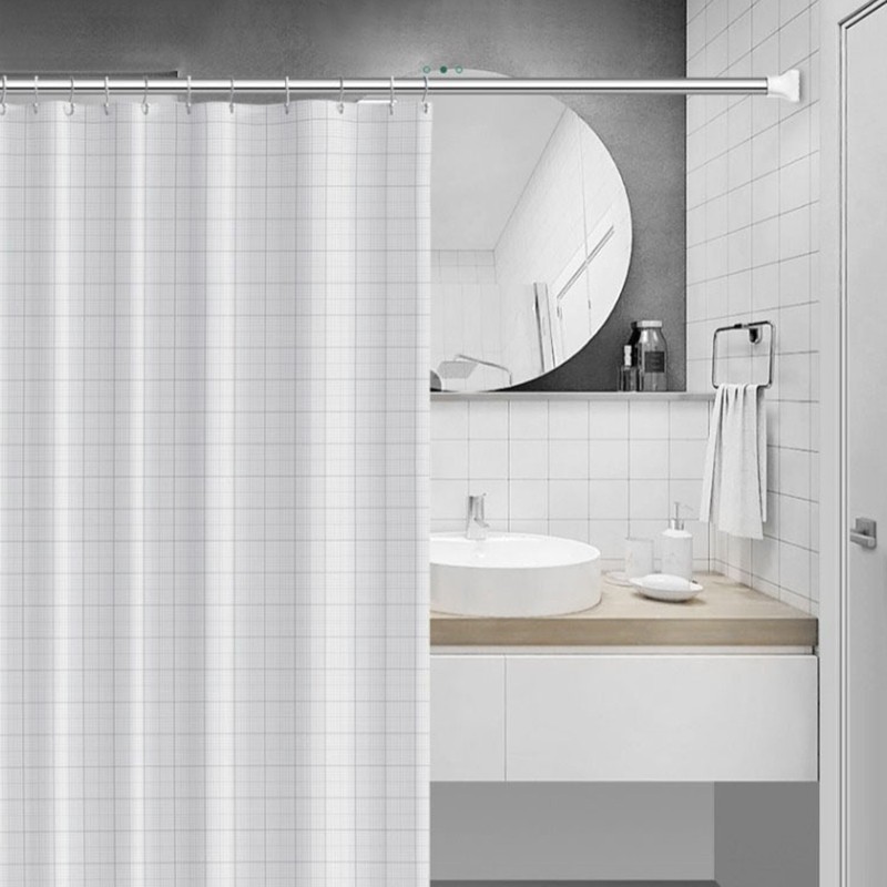 Thanh Treo Rèm Cửa / Tắm INOX đa năng cao cấp đầu vuông - Không Cần Khoan Tường ( Nhiều Kích Thước )