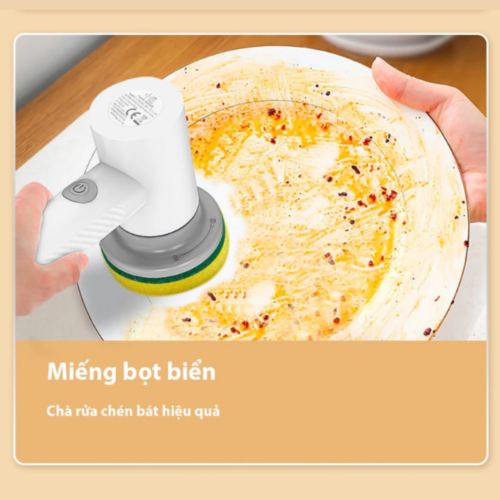 Máy Cọ Rửa Cầm Tay Đa Năng XL-DDQJS01 Xiaoda Chống Nước IPX6, Với 2 Chế Độ, BH 2 Năm