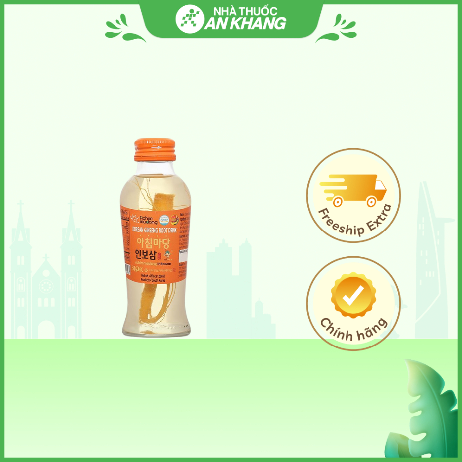 Nước sâm củ Hàn Quốc Achimmadang BIOK Korea Ginseng Root Drink chai 120ml