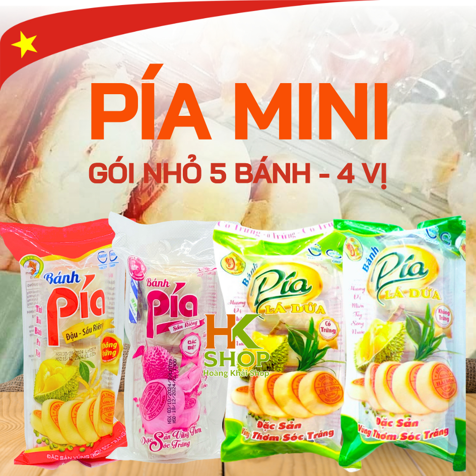 Combo 4 Gói Bánh Pía Mini Hải Sơn 2 Vị Sầu Riêng Đậu - Lá Dứa Sầu Riêng ...