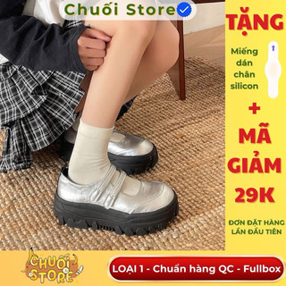Giày lolita nữ da PU tổng hợp dệt vải đế cao su dễ mix đồ phong cách hàn quốc dễ thương nữ tính