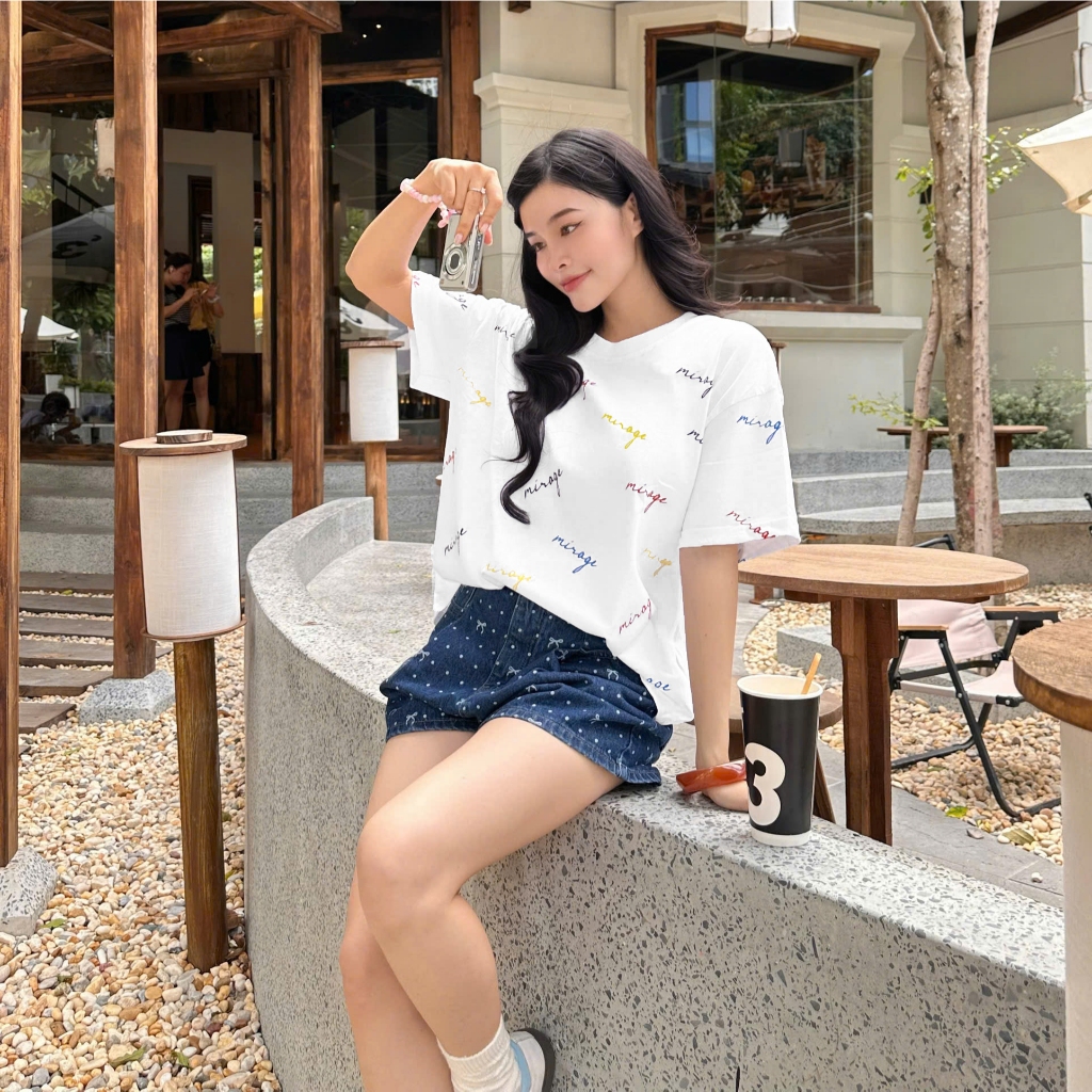 Áo Thun Mirage Full Chữ Màu Local Brand Chất 100% Cotton Mềm Mịn Thoáng Mát