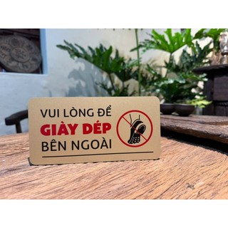 BẢNG VUI LÒNG ĐỂ GIÀY DÉP BÊN NGOÀI • BẢNG CHÚ Ý KHU VỰC ĐỂ GIÀY DÉP [AV01]