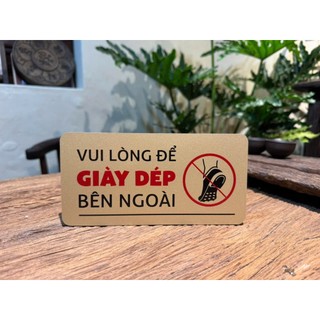 BẢNG VUI LÒNG ĐỂ GIÀY DÉP BÊN NGOÀI • BẢNG CHÚ Ý KHU VỰC ĐỂ GIÀY DÉP [AV01]