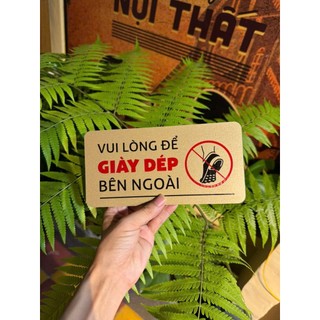BẢNG VUI LÒNG ĐỂ GIÀY DÉP BÊN NGOÀI • BẢNG CHÚ Ý KHU VỰC ĐỂ GIÀY DÉP [AV01]