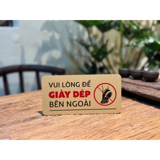 BẢNG VUI LÒNG ĐỂ GIÀY DÉP BÊN NGOÀI • BẢNG CHÚ Ý KHU VỰC ĐỂ GIÀY DÉP [AV01]