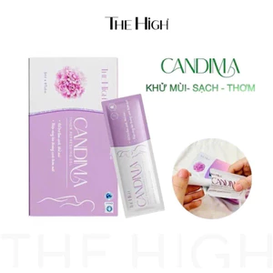 Dung Dịch Vệ Sinh Phụ Nữ Gel CANDIMA THE HIGH Chính Hãng Dạng Gel Giúp Làm Sạch, Khử Mùi Hộp 8 Gói Có Che Tên SP