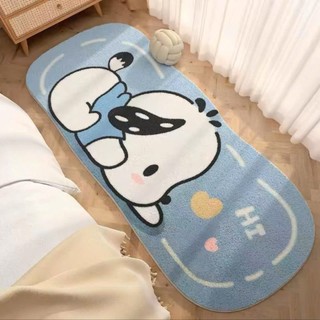 Thảm Chân Giường Nỉ Cừu Đế Dệt Hình Thú, Thảm Nỉ Cừu Decor Phòng Ngủ Xinh Xắn Kích Thước 50cmx120cm