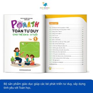 Sách - Combo Pomath Toán Tư Duy Cho Trẻ 7 - 8 Tuổi (Tập 1+Tập 2) - Phát triển IQ EQ CQ - TKbooks