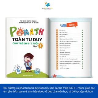 Sách - Combo Pomath Toán Tư Duy Cho Trẻ 7 - 8 Tuổi (Tập 1+Tập 2) - Phát triển IQ EQ CQ - TKbooks