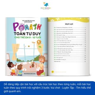 Sách - Combo Pomath Toán Tư Duy Cho Trẻ 7 - 8 Tuổi (Tập 1+Tập 2) - Phát triển IQ EQ CQ - TKbooks