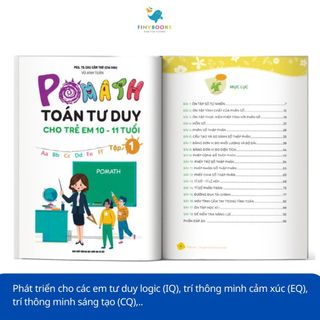 Sách - Combo Pomath Toán Tư Duy Cho Trẻ 7 - 8 Tuổi (Tập 1+Tập 2) - Phát triển IQ EQ CQ - TKbooks