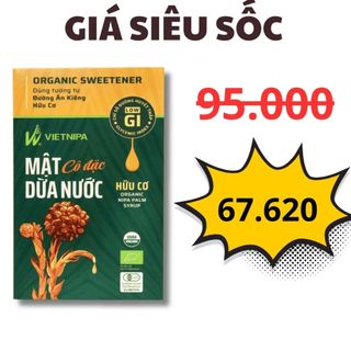 Mật dừa nước cô đặc hữu cơ VietNipa dạng chai thủy tinh, hộp đa dạng kích thước