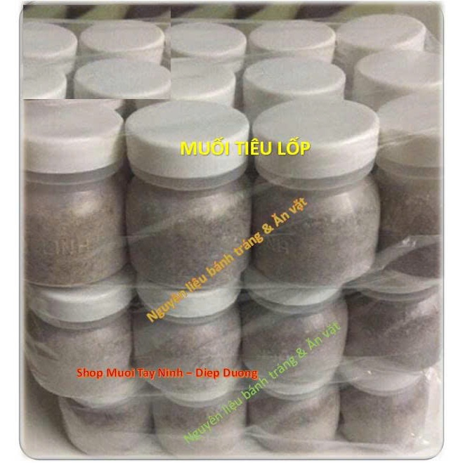 Muối tiêu lốp đặc sản Tây Ninh -  Dùng để chấm trứng luộc, gà luộc.