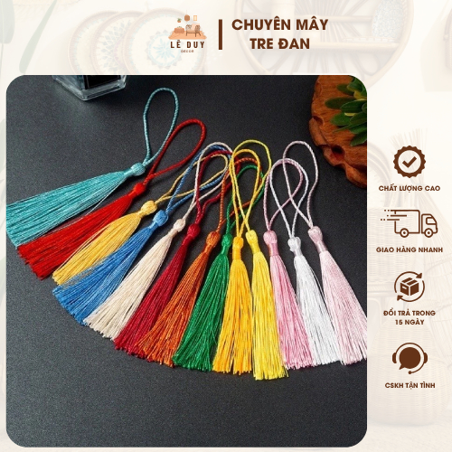 Set 100 tua rua mini handmade dài 13cm trang trí hộp quà, thiệp cưới ...