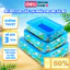 Bể Bơi Phao Cho Bé Deli 3 Tầng Thành Cao, Hồ Bơi Trẻ Em Gấp Gọn, Nhựa PVC An Toàn, Đáy Chống Trượt, Nhiều Kí