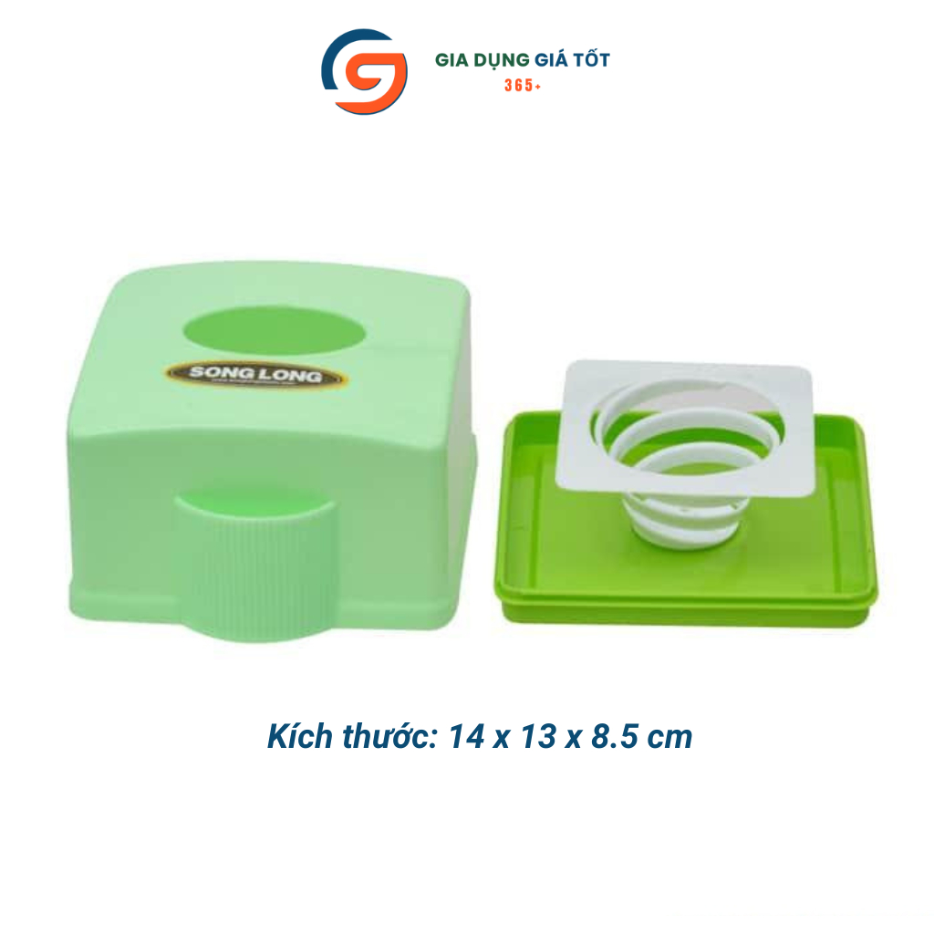 Hộp giấy ăn nhựa có lò xo, hộp đựng giấy ăn để bàn kèm lỗ tăm, gọn nhẹ cho quán cơm, nhà hàng
