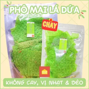 BÁNH TRÁNG PHÔ MAI LÁ DỨA (CHAY) - Vị béo thơm, thêm hương lá dứa nhẹ - Ăn Vặt Ngon Lắc Lư