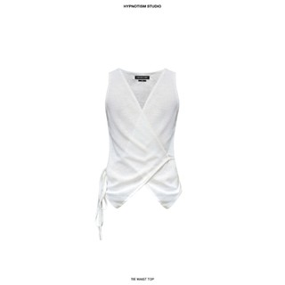 HYPNOTISM | "TIE WAIST TOP'' - Áo tà đắp thắt dây xuyên thấu nhẹ