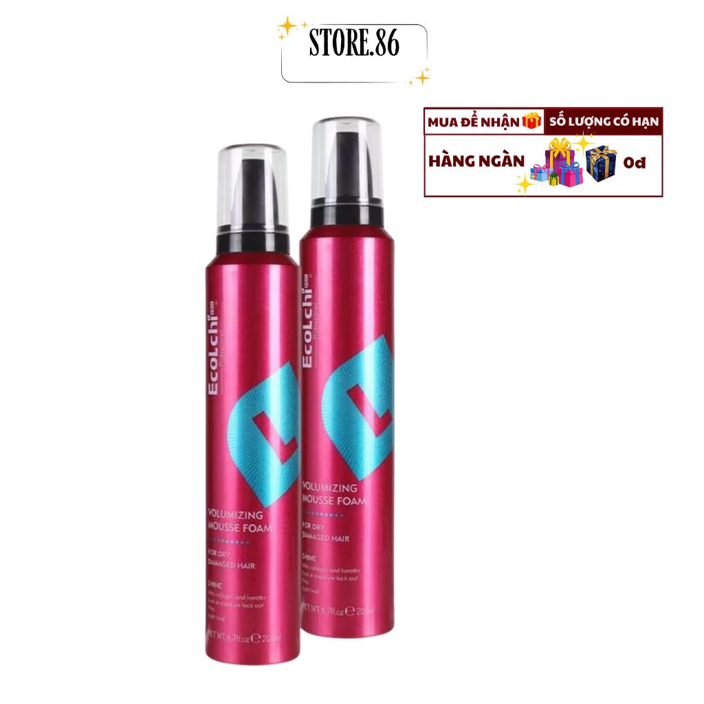 Bọt Mềm Kiểm Soát Sóng Xoăn EcoLchi 200ml | Bọt Tạo Kiểu Cho Tóc Xoăn Vào Nếp Tự Nhiên