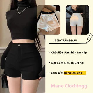Quần Đùi Nữ Cạp Cao Bigsize Chất Umi, Co Giãn 4 Chiều Tôn Dáng Trẻ Trung, Nhiều Màu Dễ Phối