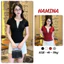 Áo Thun Nữ Cotton Cộc Tay Cổ Trụ Phối 2 Lớp Điệu Đà Form Ôm BigSize , Áo Phông Tay Lỡ Đẹp Phối Basic 381