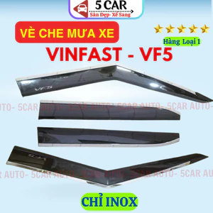 Vè che mưa xe Vinfast VF5/ Herio Green, Hàng cao cấp, ngăn nước rò vào trong, dày dặn, chuẩn khít form xe, bộ 4 cánh
