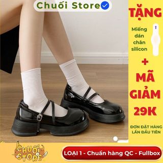 Giày lolita nữ da PU tổng hợp dệt vải đế cao su mềm mại thoải mái dễ đi đáng yêu