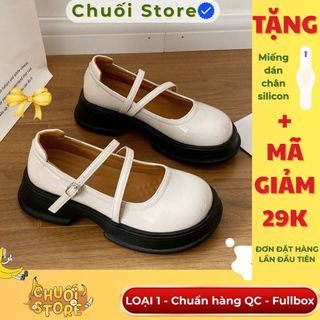 Giày lolita nữ da PU tổng hợp dệt vải đế cao su dễ mang thoải mái dễ thương