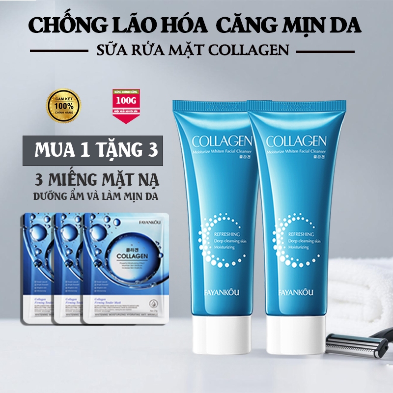 Sữa Rữa Mặt Collagen Cấp Ẩm Trắng Lấy Sạch Bụi Bẩn Giúp Da Trắng Trẻ ...