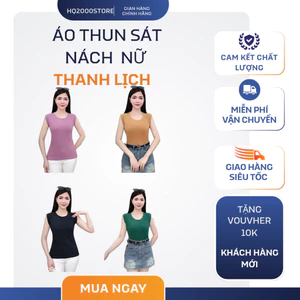 Áo sát nách gân tăm nữ cổ tròn Basic, áo thun ôm Body,dễ phối đồ,dáng xinh xu hướng Hàn.