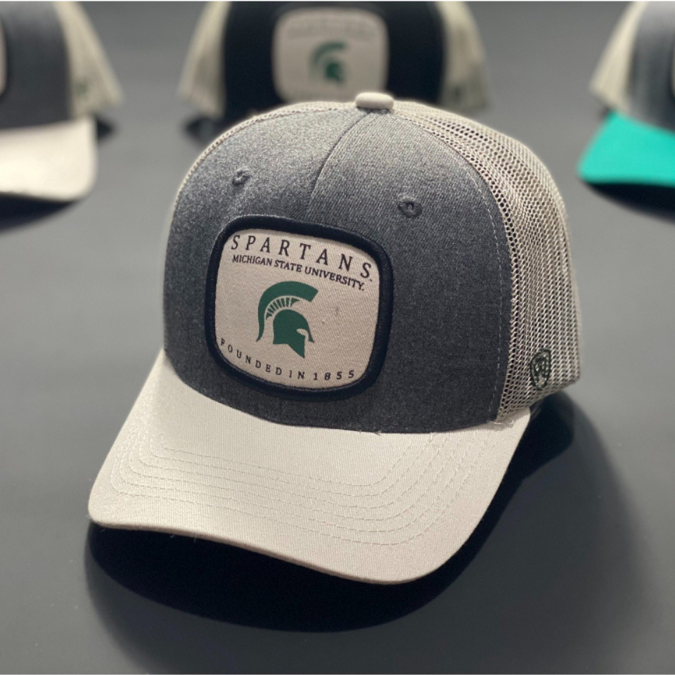Nón kết, mũ lưỡi trai Unisex MICHIGAN STATE vải KAKI nhập khẩu thời trang (Ảnh thật)