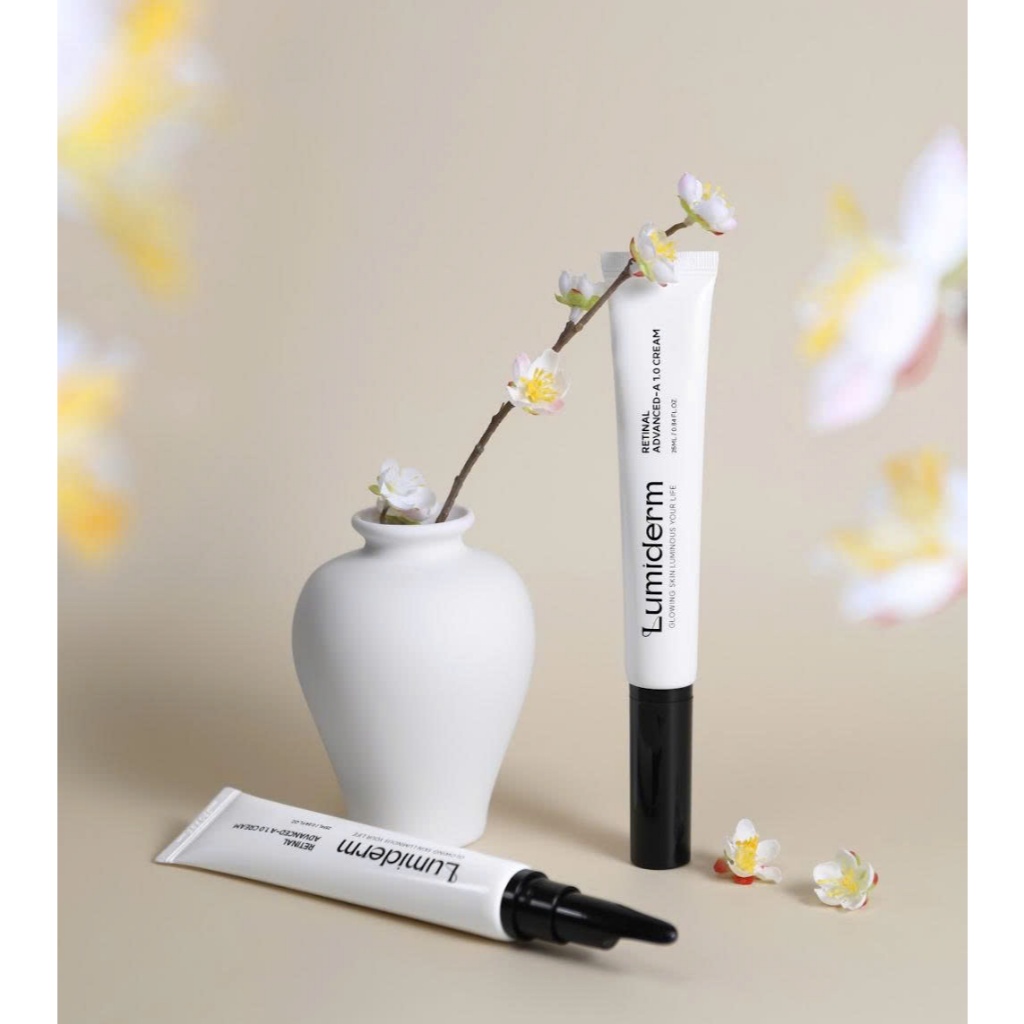 M27_Kem Retinal 1% Lumiderm giảm nếp nhăn, thâm nám giúp da đều màu trắng sáng hàng chính hãng (tuýp màu trắng)