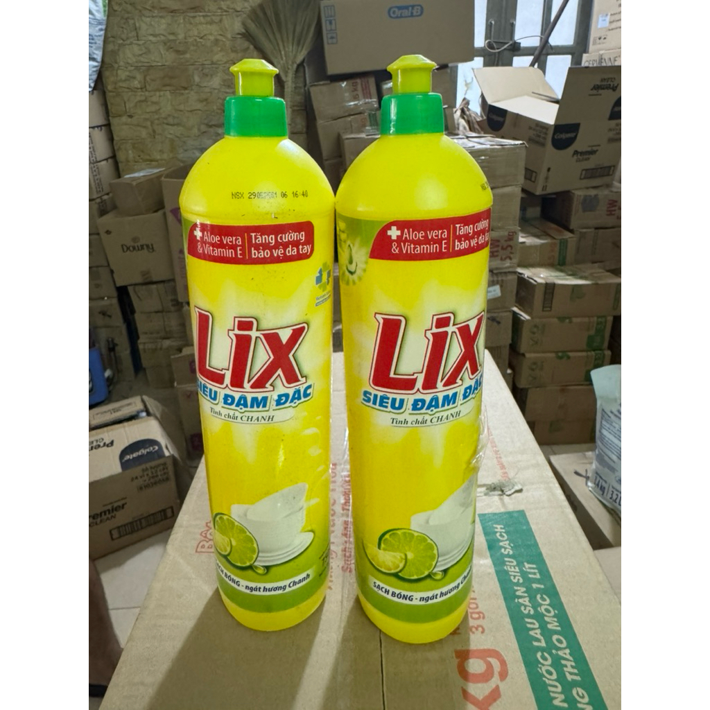 Nước rửa chén Lix hương chanh, trà xanh 1.4Kg thơm dịu sạch bóng vết dầu mỡ - LIXRC