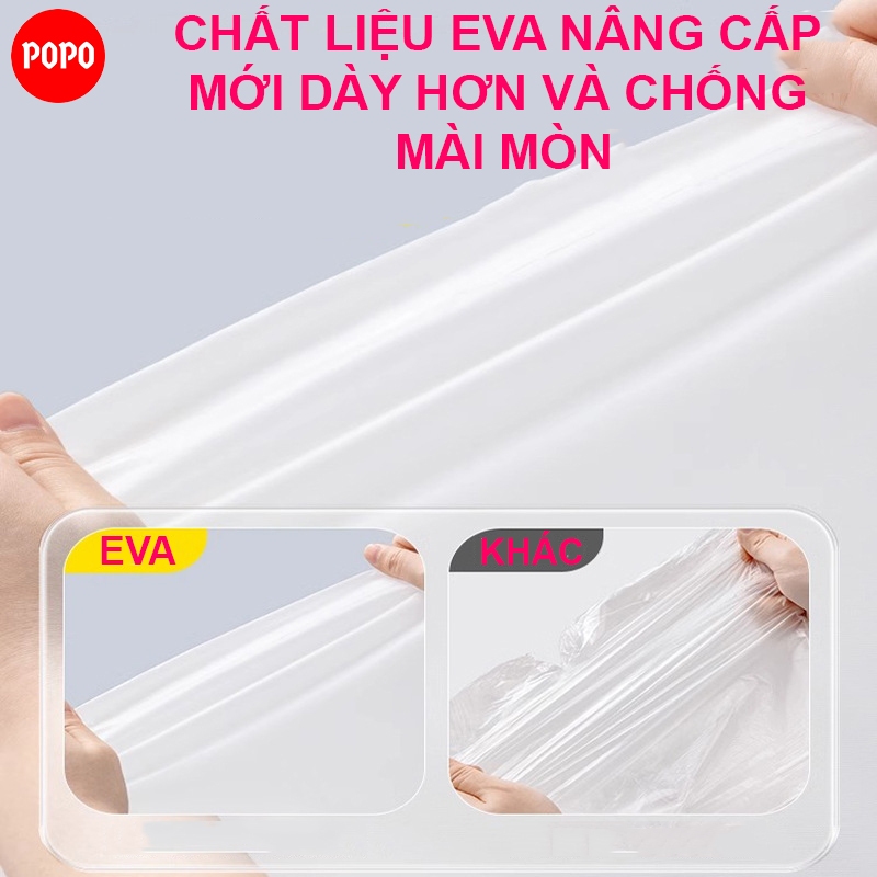 Áo mưa EVA dùng 1 lần siêu nhẹ, bản khoá bấm tiện lợi, chống thấm nước cho người lớn và trẻ em