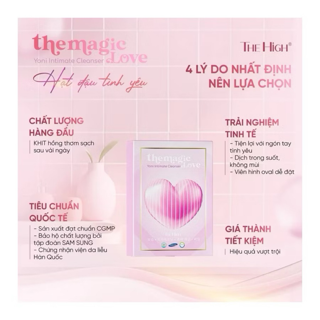 (HỎA TỐC)Dung Dịch Vệ Sinh Dạng Khô Hàn Quốc Yoni THE HIGH Hổ Trợ giảm mùi Hôi Vùng kín, đẩy sạch cặn