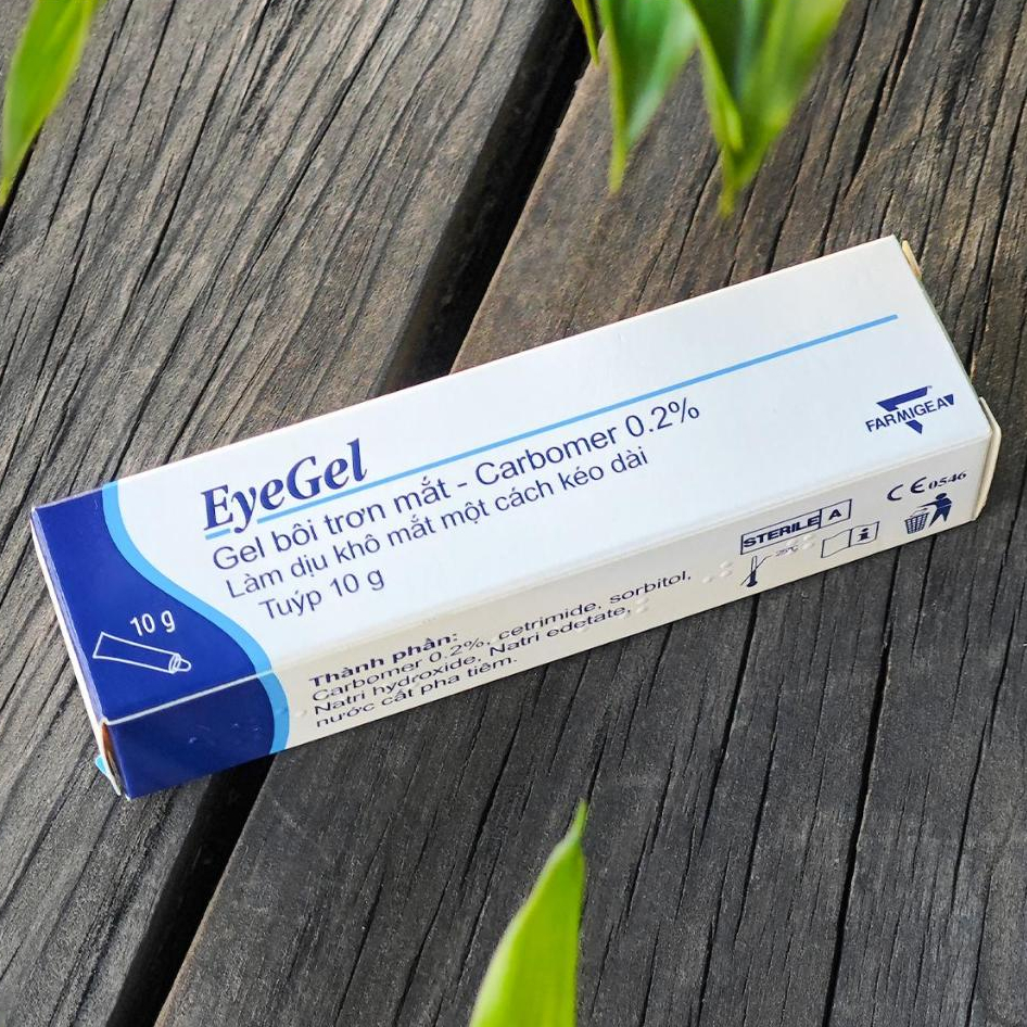 EyeGel - Gel bôi trơn mắt CARASE, Gel làm dịu khô mắt và bảo vệ mắt kéo dài tuýp 10g